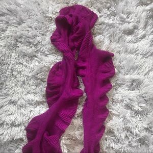 Talbots Bright Purple Ruffle Scarf